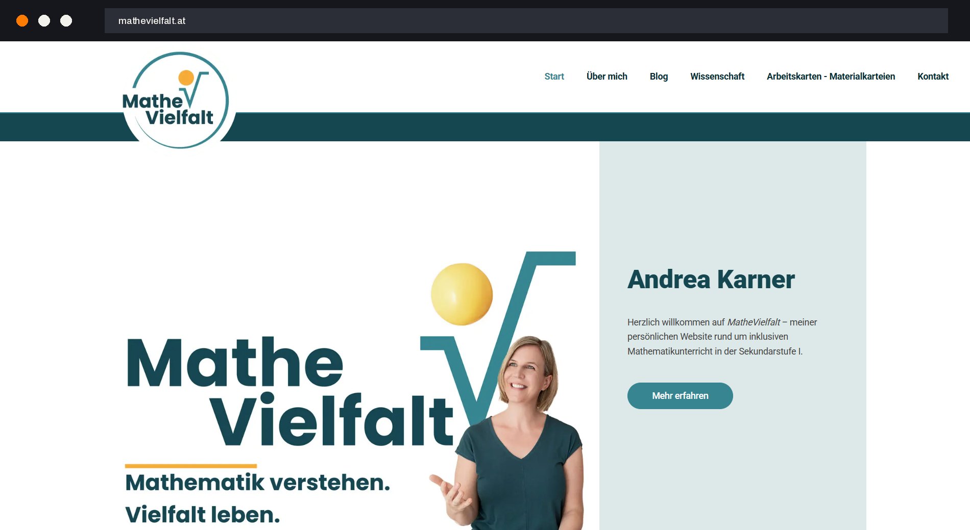 Aktuelles Projekt: Webseite MatheVielfalt